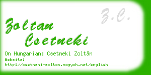 zoltan csetneki business card