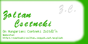 zoltan csetneki business card